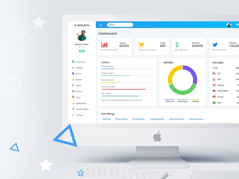 free php admin template